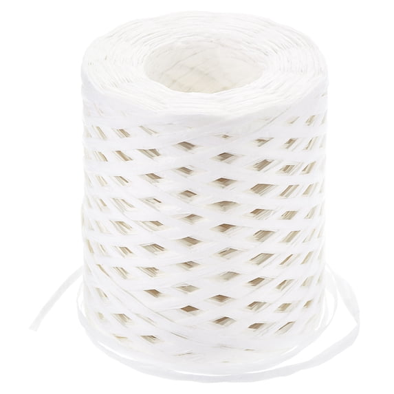 Uxcell Raffia Paper Craft Ribbon, 1/4 Inch 218 Yards Raffia String Packing Paper Twine, White