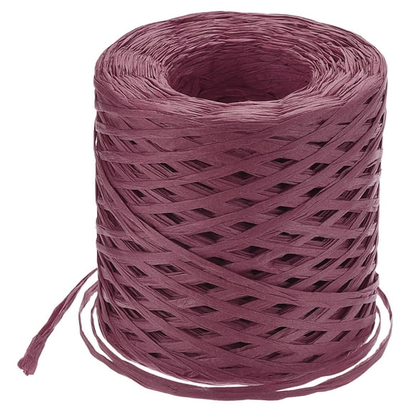 Uxcell Raffia Paper Craft Ribbon, 1/4 Inch 218 Yards Raffia String Packing Paper Twine, Wine Red