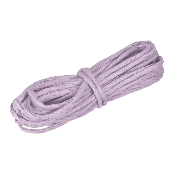 Uxcell Raffia Paper Craft Rope Packing Rope 10.9 Yards Handmade Twisted Paper Craft String/Cord/Rope for DIY Decoration Gift Packaging Light Purple
