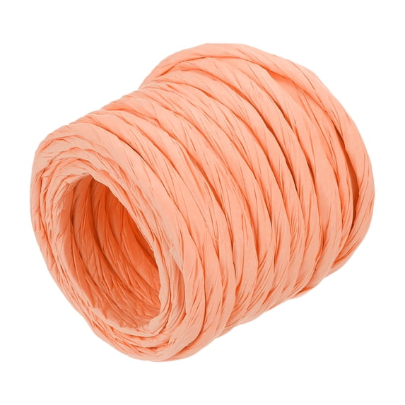 Uxcell Raffia Paper Craft Rope Packing Rope 13 Yards Twisted Paper Champagne