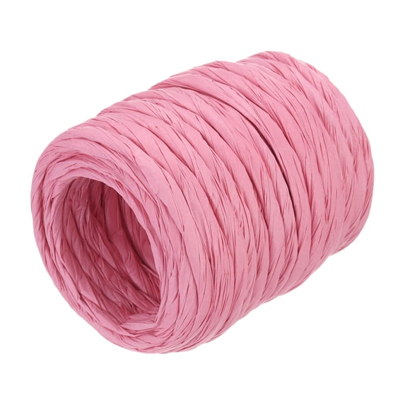 Uxcell Raffia Paper Craft Rope Packing Rope 13 Yards Twisted Paper Pink