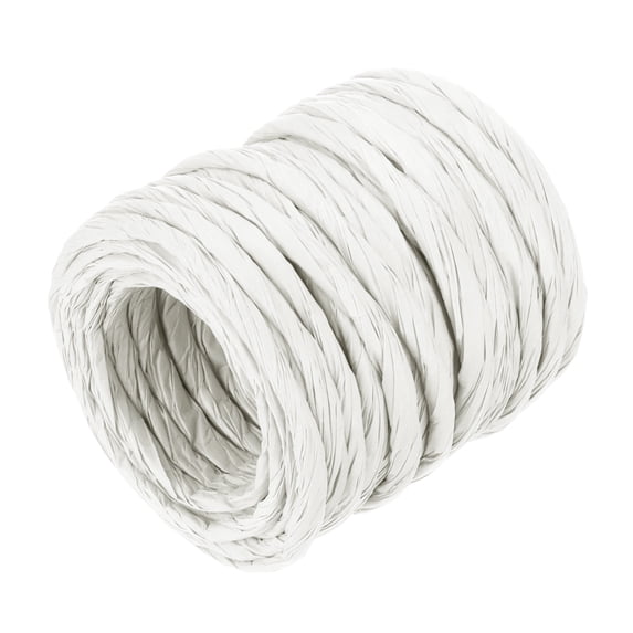 Uxcell Raffia Paper Craft Rope Packing Rope 13 Yards Twisted Paper White
