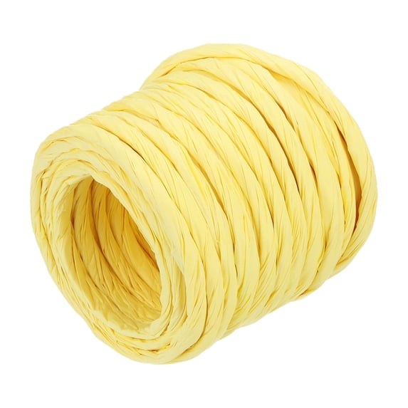 Uxcell Raffia Paper Craft Rope Packing Rope 13 Yards Twisted Paper Yellow