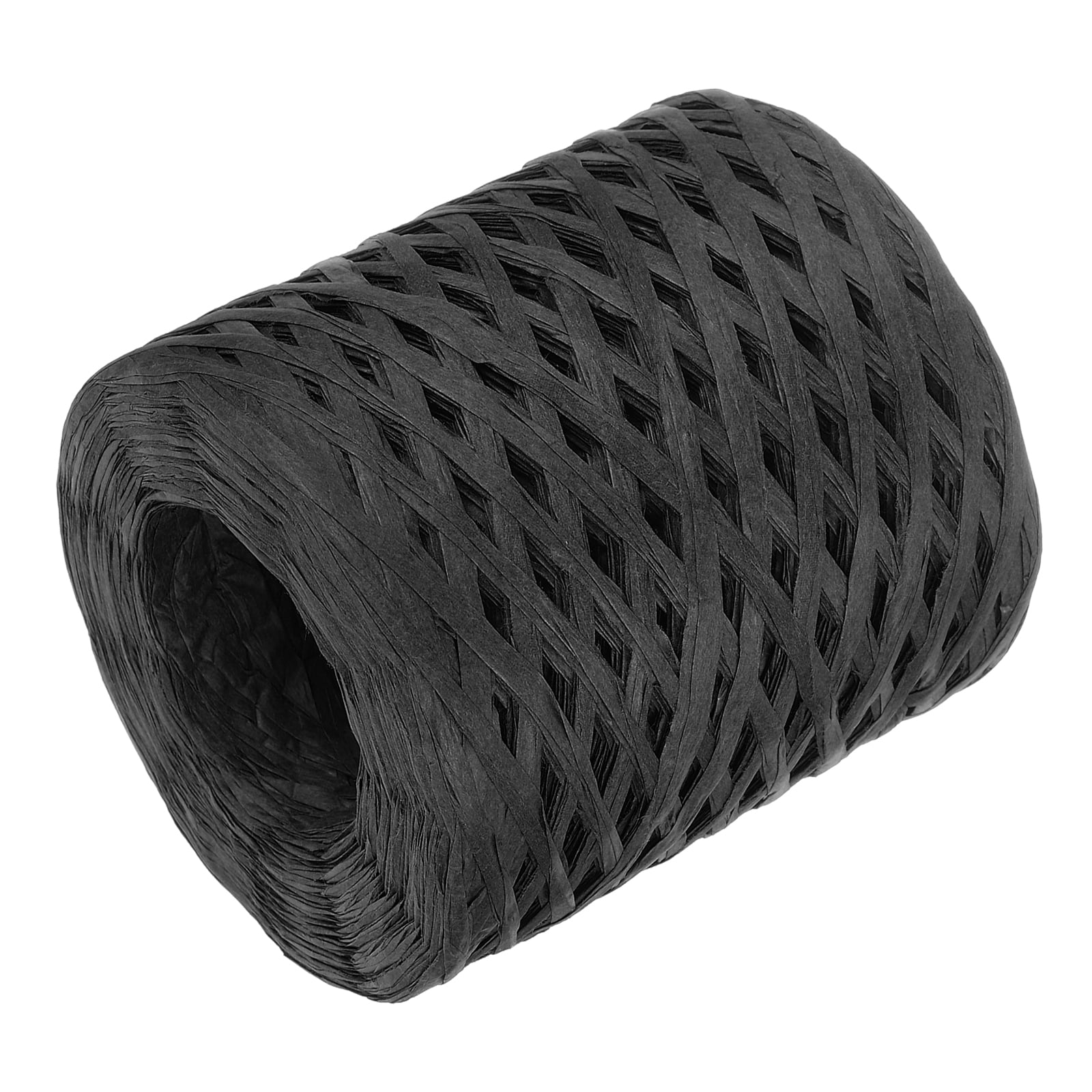 Uxcell Raffia Paper Craft Rope Ribbon 219 Yards Black for Decoration ...