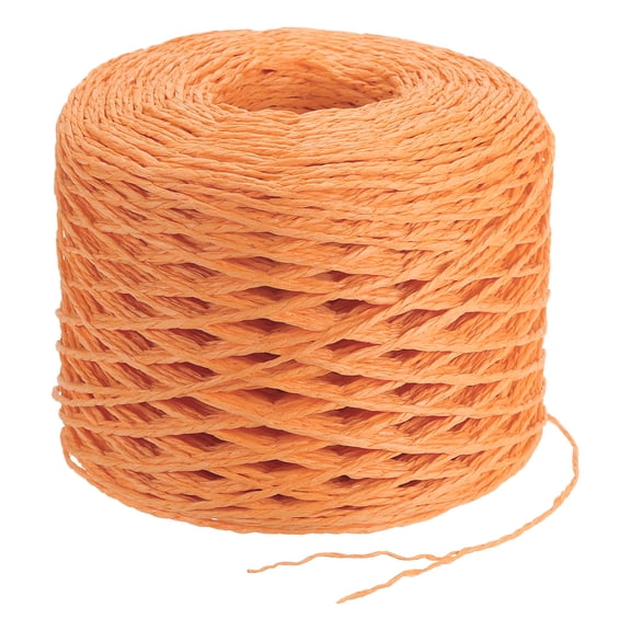 Uxcell Raffia Ribbon, 219 Yard Paper Twine String for Festival Gifts Wrapping, Orange