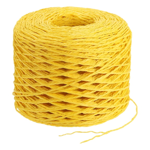 Uxcell Raffia Ribbon, 219 Yard Paper Twine String for Festival Gifts Wrapping, Yellow