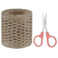 Raffia Rug String Uxcell Raffia Ribbon, Natural Raffia String with Scissor, Light Brown ...