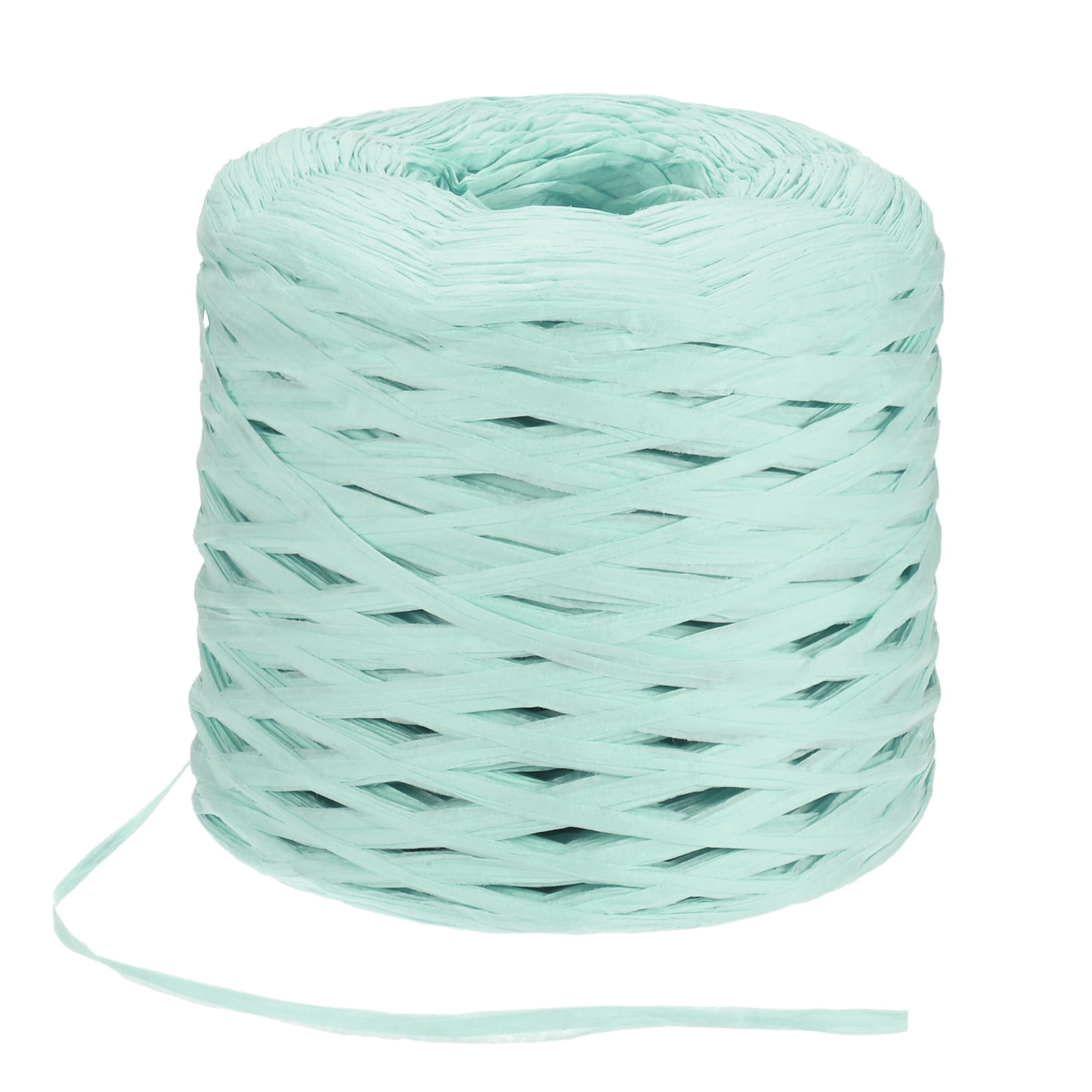 Uxcell Raffia Yarn for Crochet, 219 Yards 5mm Raffia Paper Ribbon Flat ...