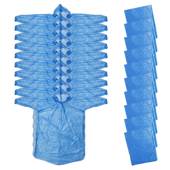Uxcell Rain Ponchos, 10 Pack Disposable Rain Coat, Blue