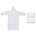 thumbnail image 1 of Uxcell Rain Ponchos, 2 Pack Unisex Survival Raincoats for Camping Hiking Outdoor, White, 1 of 6