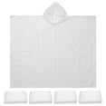 thumbnail image 1 of Uxcell Rain Ponchos, 5 Pack Waterproof Raincoats with Hood, Reusable EVA Rain Jackets for Camping Outdoor, White, 1 of 6