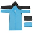 thumbnail image 1 of Uxcell Rain Ponchos for Adults, 2 Pack Reusable EVA Rain Coat Waterproof Rain Jacket, Black, Blue, 1 of 7