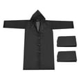 thumbnail image 1 of Uxcell Rain Ponchos for Adults, 2 Pack Reusable EVA Rain Coat Waterproof Rain Jacket, Black, 1 of 7