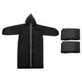 thumbnail image 1 of Uxcell Rain Ponchos for Adults, 2 Pack Reusable EVA Rain Coat for Hiking Outdoor, Black, 1 of 6