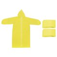 thumbnail image 1 of Uxcell Rain Ponchos for Adults, 2 Pack Reusable EVA Rain Coat for Hiking Outdoor, Yellow, 1 of 6