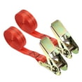 thumbnail image 1 of Uxcell Ratchet Tie Down Straps Ratcheting Securing Strap Track Spring Fittings for Motorcycles Trailer Kayak Cargo Red 1" x 6.5', 1 of 6