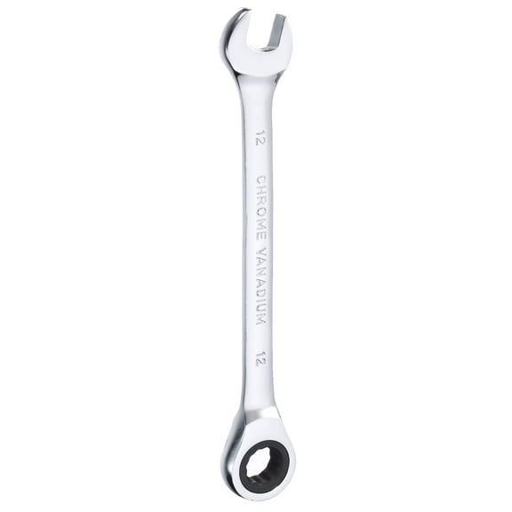 Uxcell Ratcheting Combination Wrench 12mm Metric 12PT Cr-V Ratchet Wrench 72 Tooth