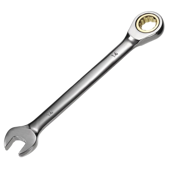 Uxcell Ratcheting Wrench Metric 14mm 12-Point 72-Teeth Ratchet Box End and 14mm Open End Cr-V Steel Black Nickel Electroplating Combination Wrench for Home Auto Repair Machine Maintenance