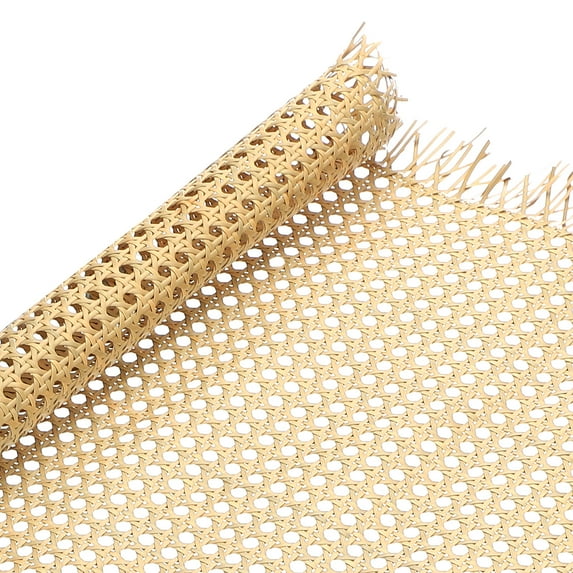Uxcell Rattan Webbing Roll Woven Synthetic Poly Open Mesh Rattan Sheet Faux Cane Weave 24 in 1.6 ft