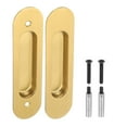 Uxcell Recessed Finger Flush Pulls 6" Rectangular Pocket Door Handles