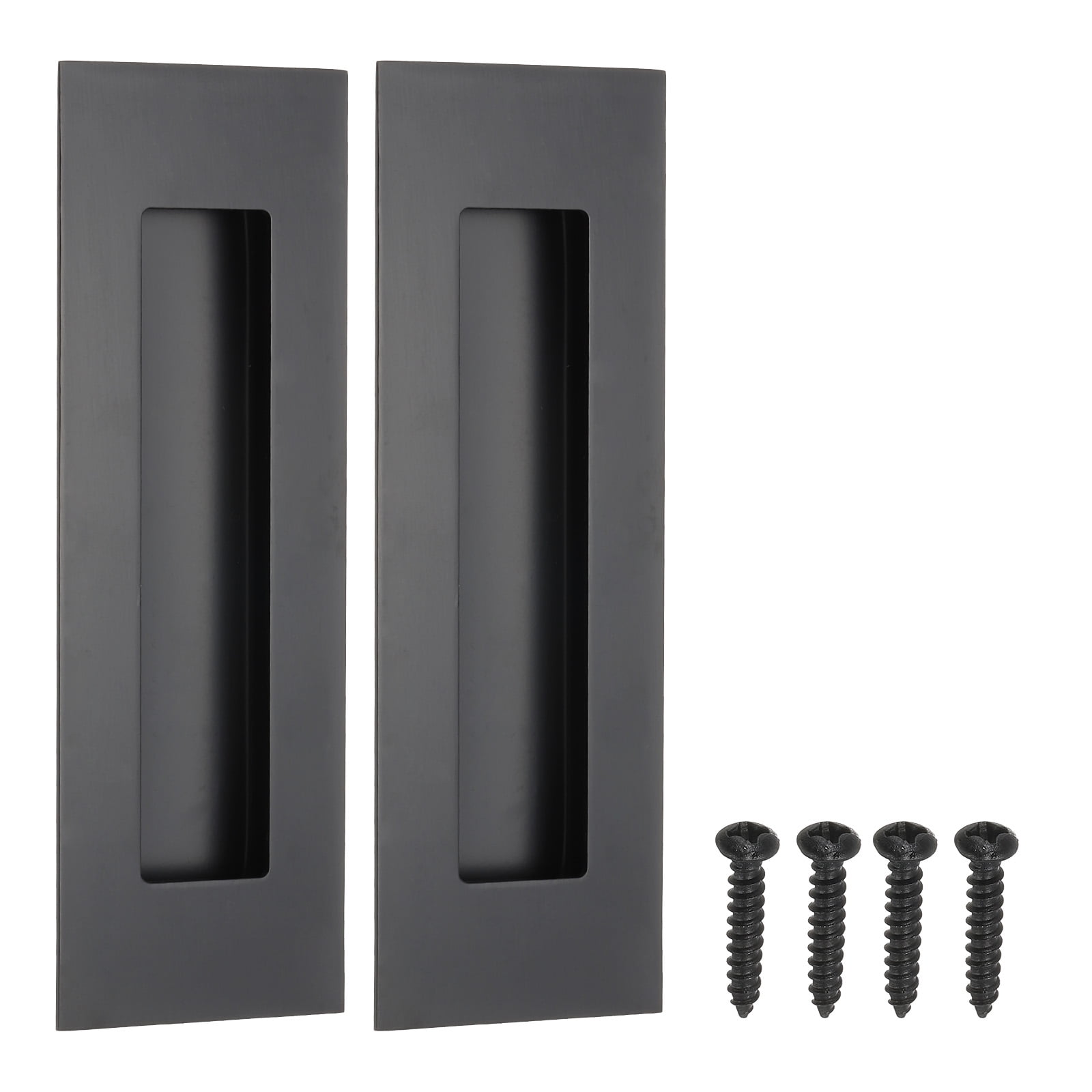 PATIKIL 6-Pack Recessed Finger Flush Pulls – Rectangular Sliding Door Handles, Gold, 304 Stainless Steel