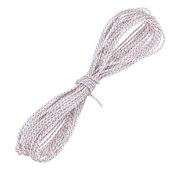 Uxcell Recoil Starter Rope Pull Cord 2.5mm 10m Nylon Pull Cord for Chain Saw White Red Blue