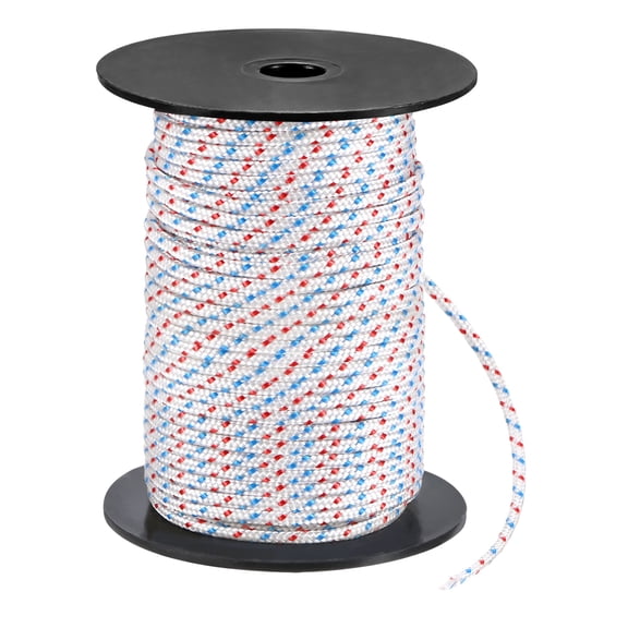Uxcell Recoil Starter Rope Pull Cord 2.5mm 30m Nylon Pull Cord for Chain Saw White Red Blue