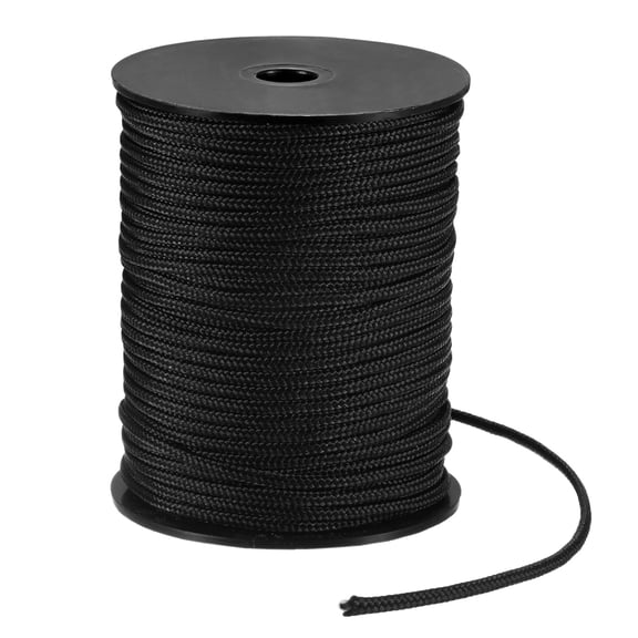 Uxcell Recoil Starter Rope Pull Cord 2.5mm 50m Nylon Pull Cord for Chain Saw Black