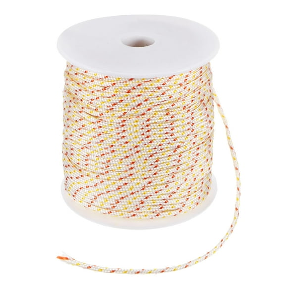 Uxcell Recoil Starter Rope Pull Cord 2.5mm 50m Nylon Pull Cord for Chainsaw White Red Yellow