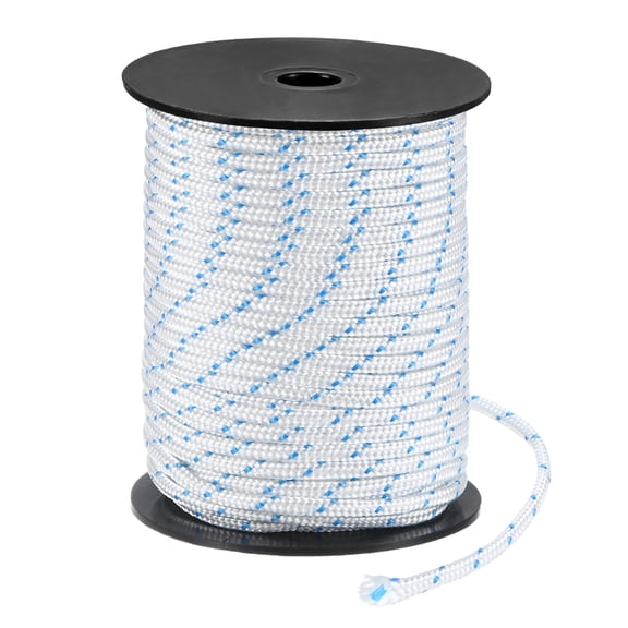 Uxcell Recoil Starter Rope Pull Cord 3.5mm 30m Nylon Pull Cord for Chain Saw White Blue
