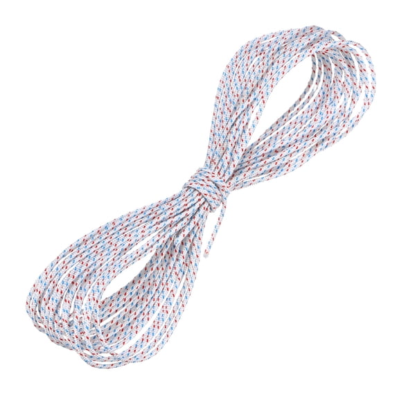 Uxcell Recoil Starter Rope Pull Cord 3mm 10m Nylon Pull Cord for Chain Saw White Red Blue