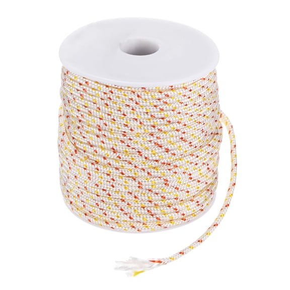 Uxcell Recoil Starter Rope Pull Cord 3mm 30m Nylon Pull Cord for Chainsaw White Red Yellow