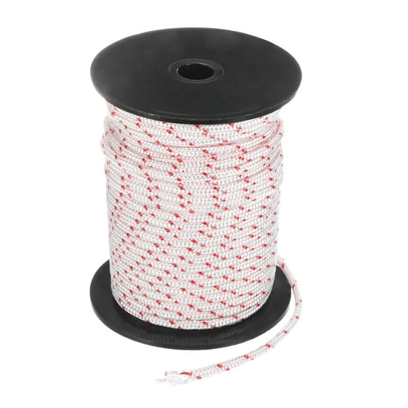Uxcell Recoil Starter Rope Pull Cord 3mm 30m Nylon Pull Cord for Chainsaw White Red