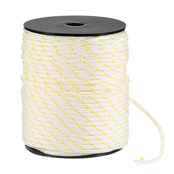 Uxcell Recoil Starter Rope Pull Cord 3mm 50m Nylon Pull Cord for Chain Saw White Yellow