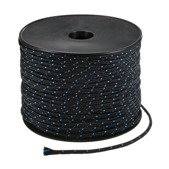 Uxcell Recoil Starter Rope Pull Cord 4.5mm 100m Nylon Pull Cord for Chainsaw Black Blue