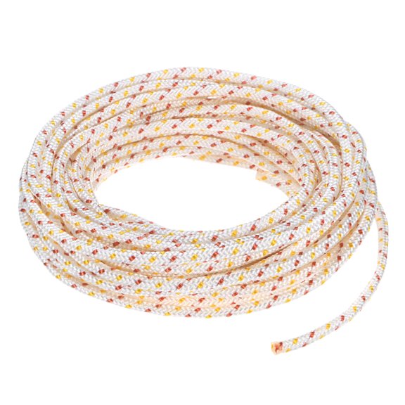 Uxcell Recoil Starter Rope Pull Cord 4.5mm 10m Nylon Pull Cord for Chainsaw White Red Yellow