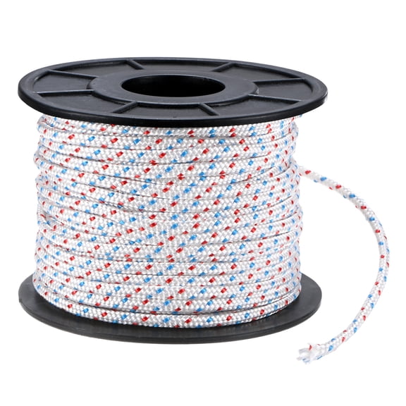 Uxcell Recoil Starter Rope Pull Cord 4.5mm 30m Nylon Pull Cord for Chain Saw White Red Blue