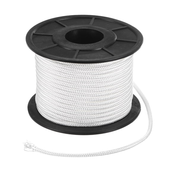 Uxcell Recoil Starter Rope Pull Cord 4.5mm 30m Nylon Pull Cord for Chainsaw White