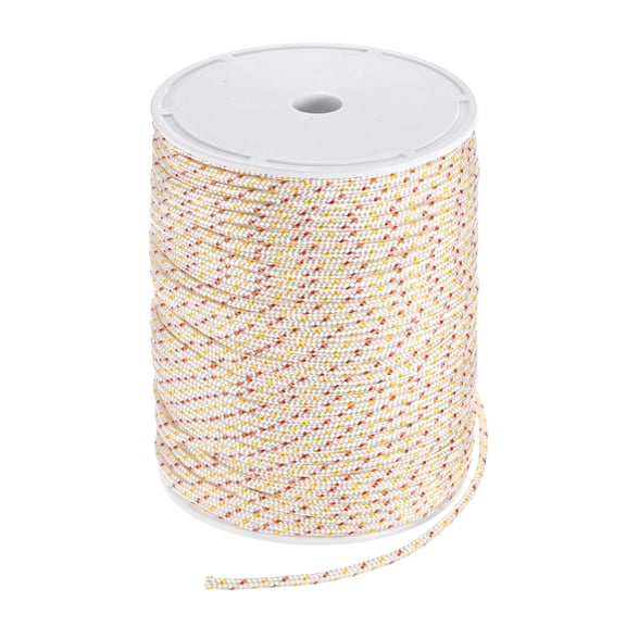 Uxcell Recoil Starter Rope Pull Cord 4mm 100m Nylon Pull Cord for Chainsaw White Red Yellow