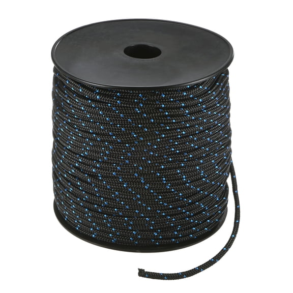 Uxcell Recoil Starter Rope Pull Cord 5.5mm 100m Nylon Pull Cord for Chainsaw Black Blue