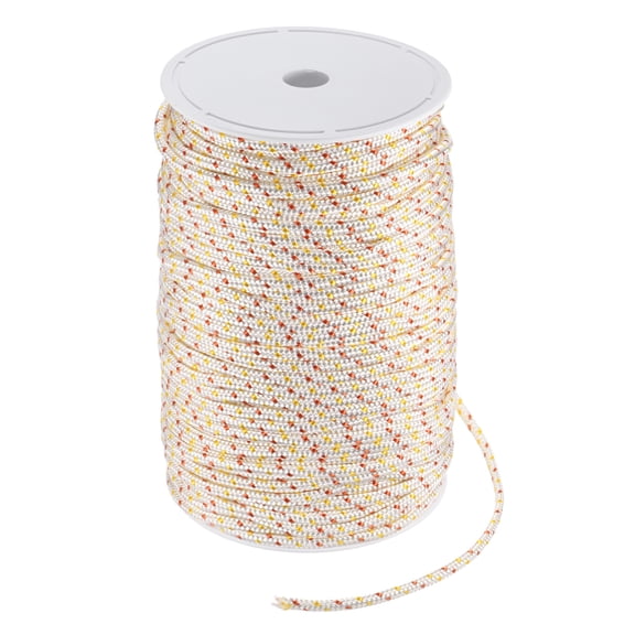 Uxcell Recoil Starter Rope Pull Cord 6mm 100m Nylon Pull Cord for Chainsaw White Red Yellow