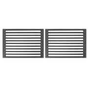Uxcell Rectangle Cast Iron Grill Grate 2Pcs 11" Bottom Grate Black, Heavy Duty High Heat Charcoal Plate Replacement Parts Accessories for BBQ Cooking