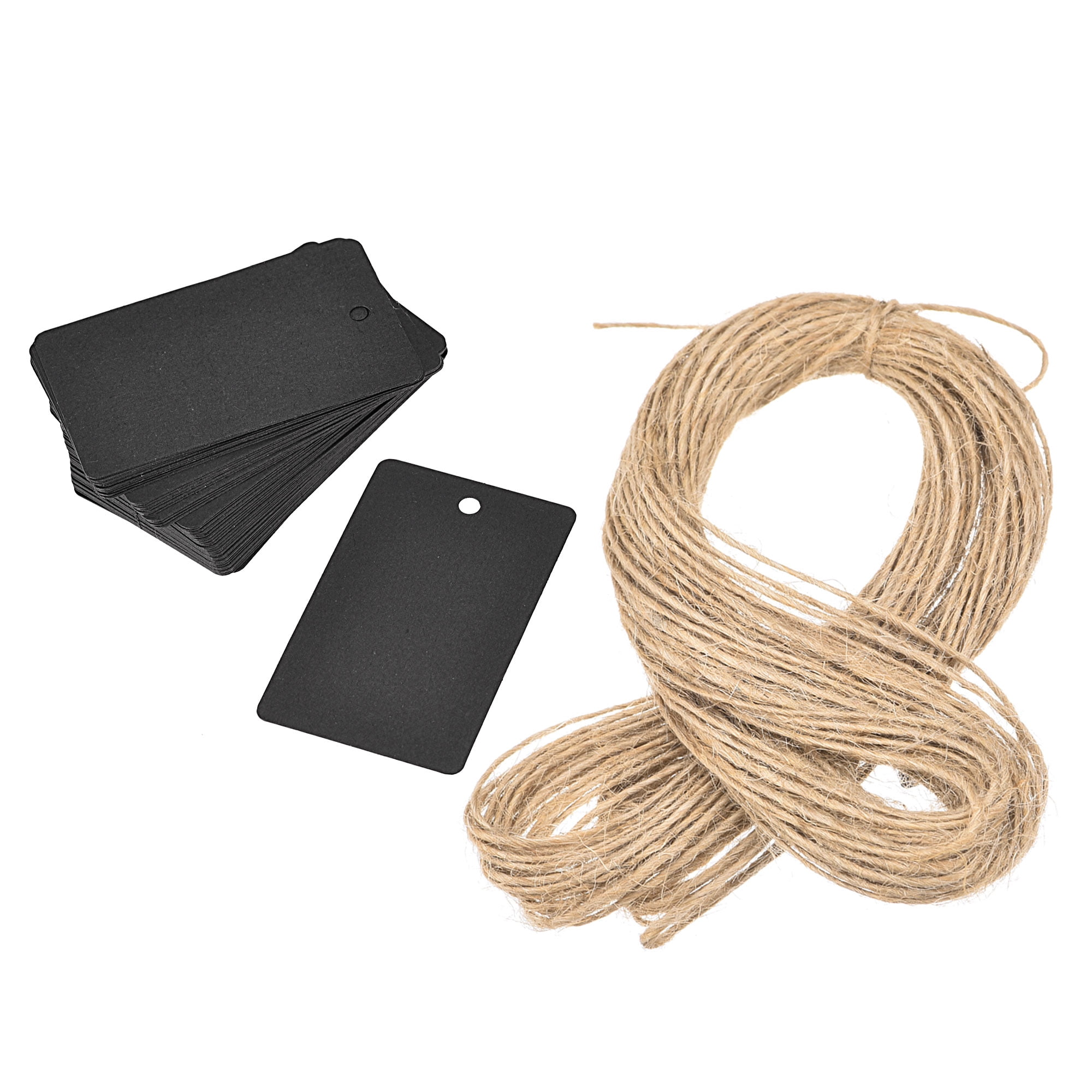Gift Tag Rope Uxcell Rectangle Paper Gift Tags with Twine Rope black 50x30mm Length ...
