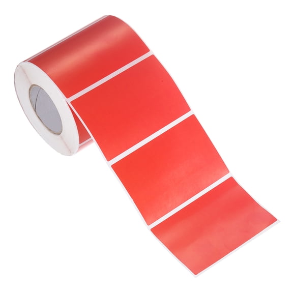 Uxcell Rectangular Color Coding Labels, 500 Pcs 3 x 2 Inch Rectangle Labels Sticker Self-Adhesive Name Tags, Red