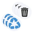 thumbnail image 1 of Uxcell Recycle Sticker Trash Can Decals 5 Inch Large Recycling Vinyl, Blue/Black, 6 Pack, 1 of 5