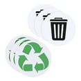 thumbnail image 1 of Uxcell Recycle Sticker Trash Can Decals 5 Inch Large Recycling Vinyl, Green/Black, 6 Pack, 1 of 5