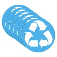 thumbnail image 1 of Uxcell Recycle Stickers Bin Labels, 5 Inch Recycling Vinyl Indoor Use White on Blue 12 Pack, 1 of 5