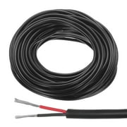 Uxcell Red Black Wire 2pin Extension Cable Cord Electrical Wire 22 AWG Parallel Wire Oxygen-Free Copper 49Ft