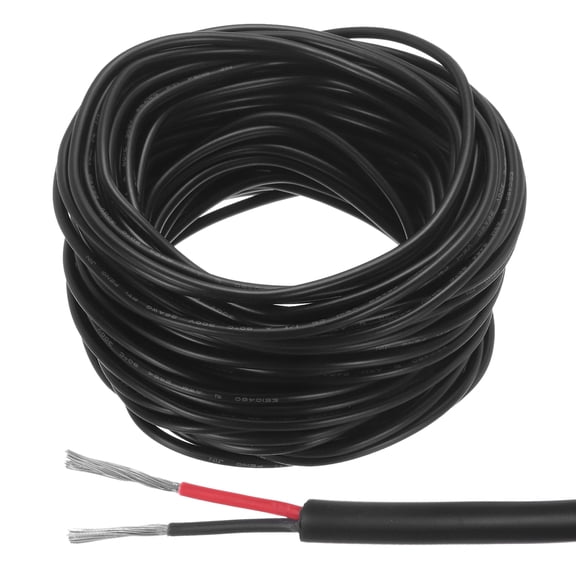 Uxcell Red Black Wire 2pin Extension Cable Cord Electrical Wire 26 AWG Parallel Wire Oxygen-Free Copper 49Ft