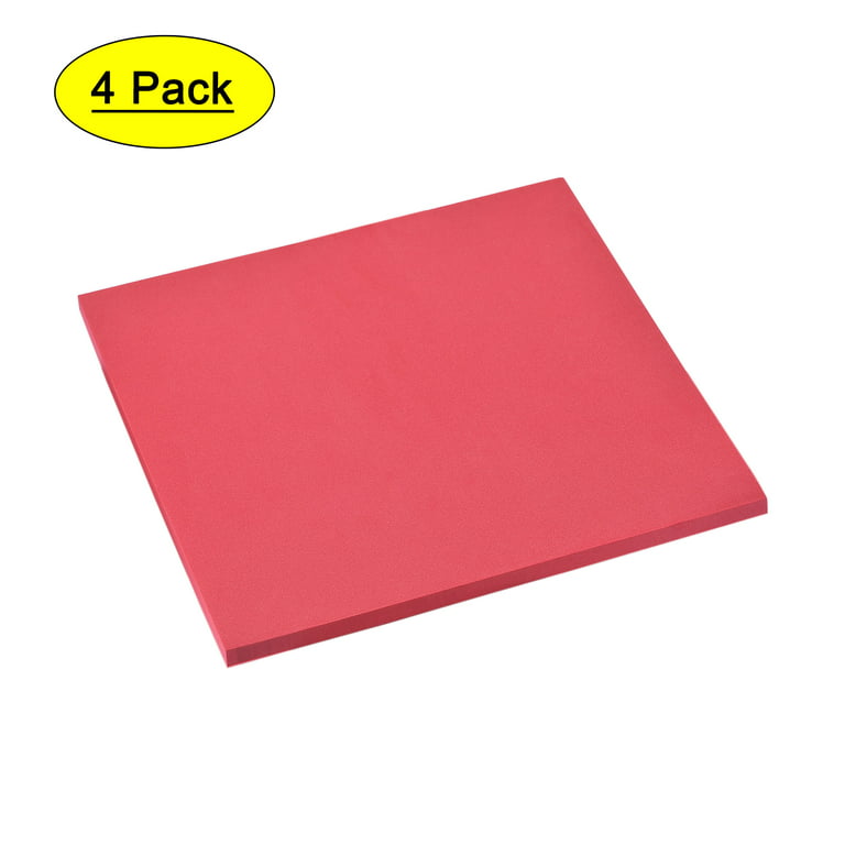Uxcell Red EVA Foam Sheets 10 x 10 Inch 10mm Thickness for Crafts DIY  Projects, 4 Pcs